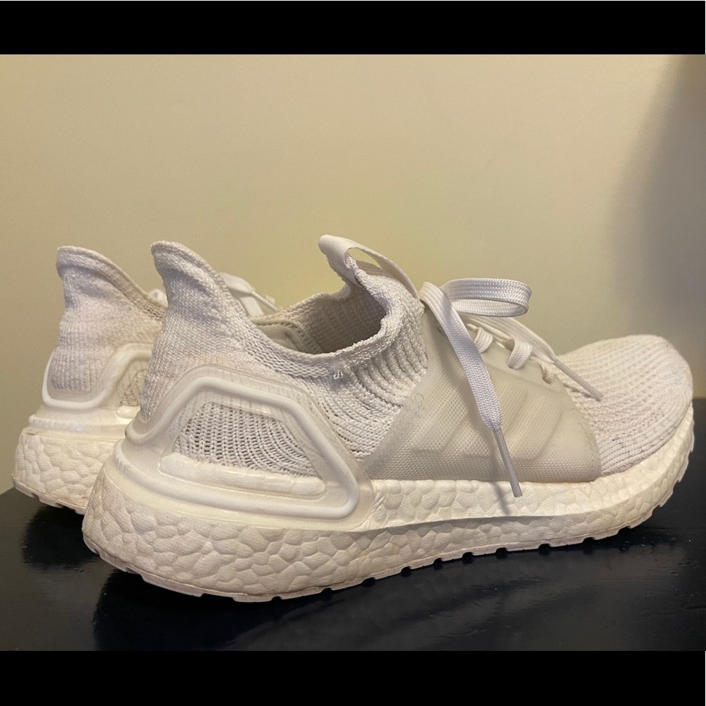 White Adidas UltraBoosts